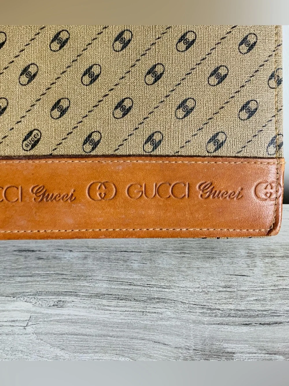 Rare Vintage GG Supreme Tan Clutch/Wallet - Picture 2 of 13